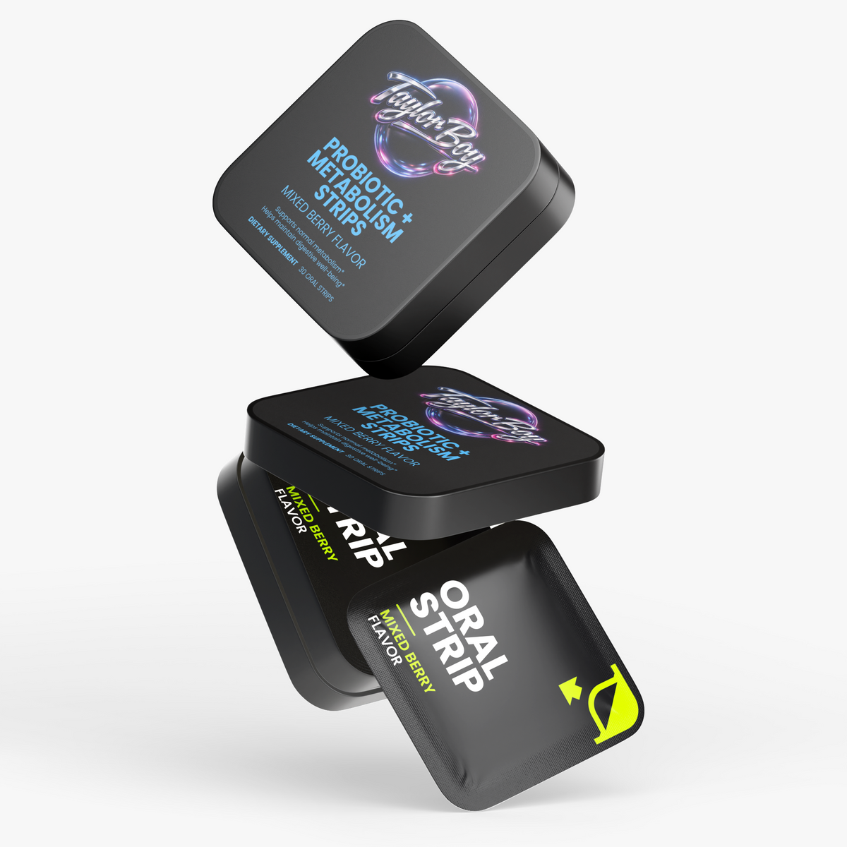 Taylor Boy™ Probiotic + Metabolism Strips — 10 Billion CFU • Gut Balance • On‑The‑Go Wellness