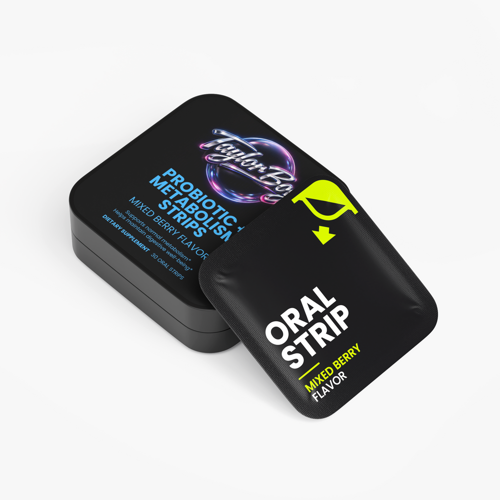 Taylor Boy™ Probiotic + Metabolism Strips — 10 Billion CFU • Gut Balance • On‑The‑Go Wellness