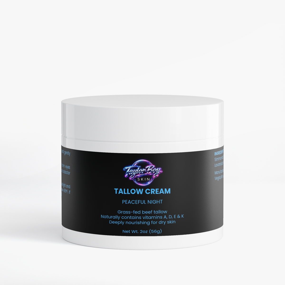 Tallow Cream Peaceful Night - Relaxing & Calming while hydrating & restoring your skin