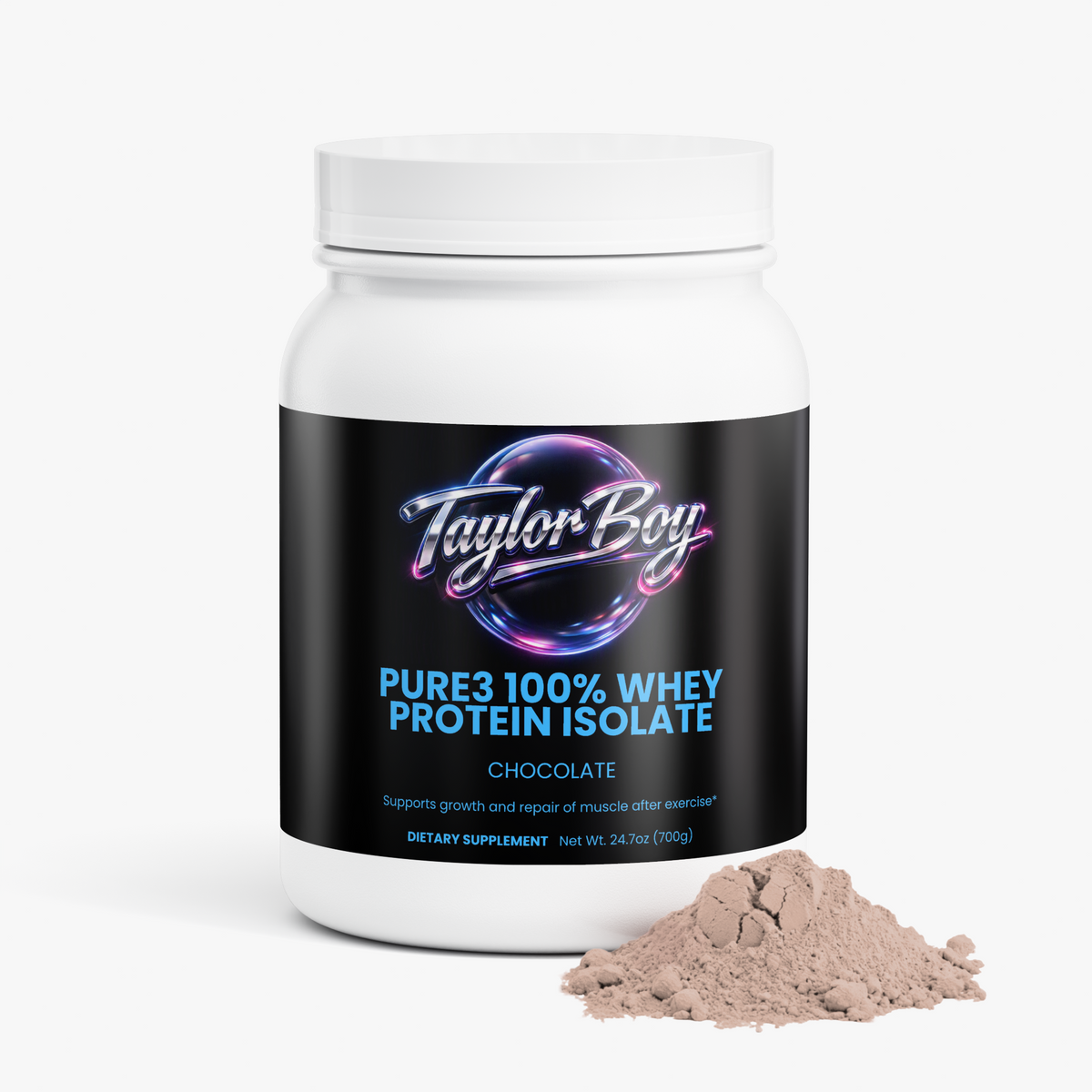 Pure3 100% Whey Protein Isolate (Chocolate) - Great after a work out for Muscle Repair