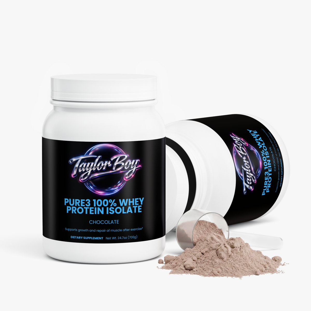 Pure3 100% Whey Protein Isolate (Chocolate) - Great after a work out for Muscle Repair