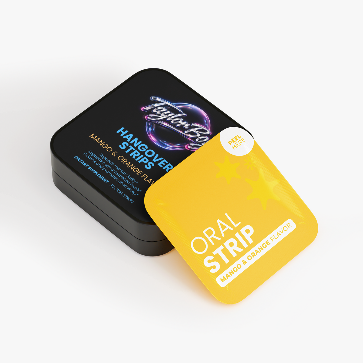 🍊🔥Taylor Boy™ Hangover Strips — Mango‑Orange • Ayurvedic‑Inspired Wellness • Daily Recovery Support