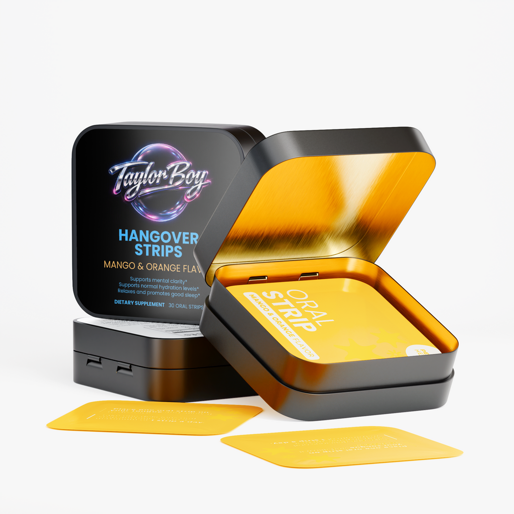 🍊🔥Taylor Boy™ Hangover Strips — Mango‑Orange • Ayurvedic‑Inspired Wellness • Daily Recovery Support