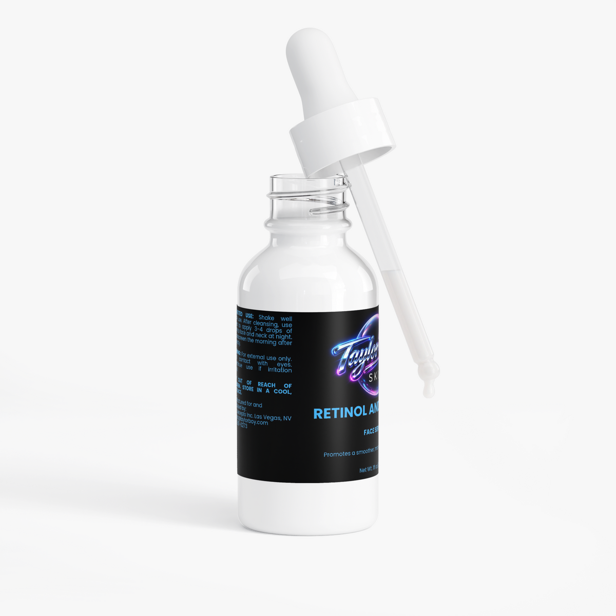 Taylor Boy™ Retinol + Peptide Overnight Renewal Serum — Smooth, Firm, Glow