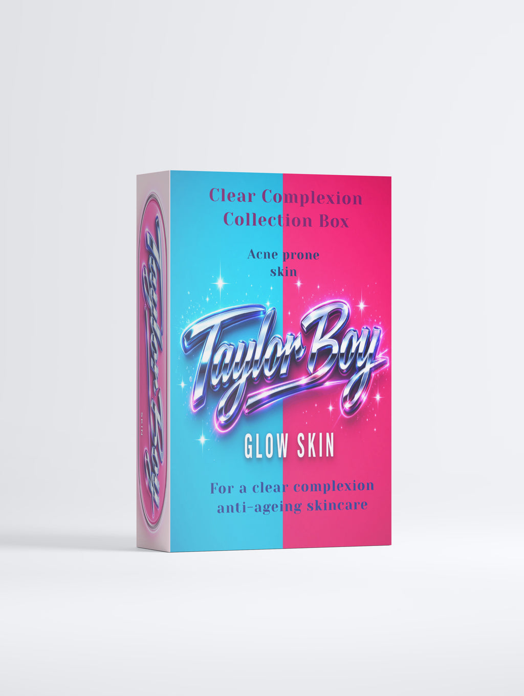 Taylor Boy Clear Complexion Collection Box - a thoughtfully designed trio that targets blemish-prone skin and provides anti-ageing benefits while promoting hydration and balance.