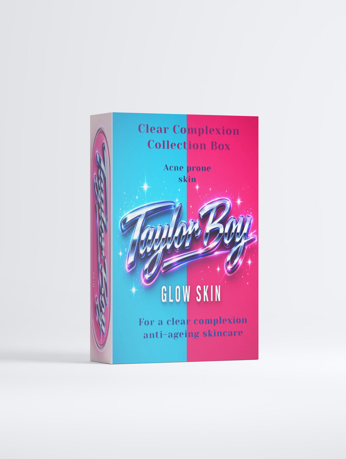 Taylor Boy Clear Complexion Collection Box - a thoughtfully designed trio that targets blemish-prone skin and provides anti-ageing benefits while promoting hydration and balance.