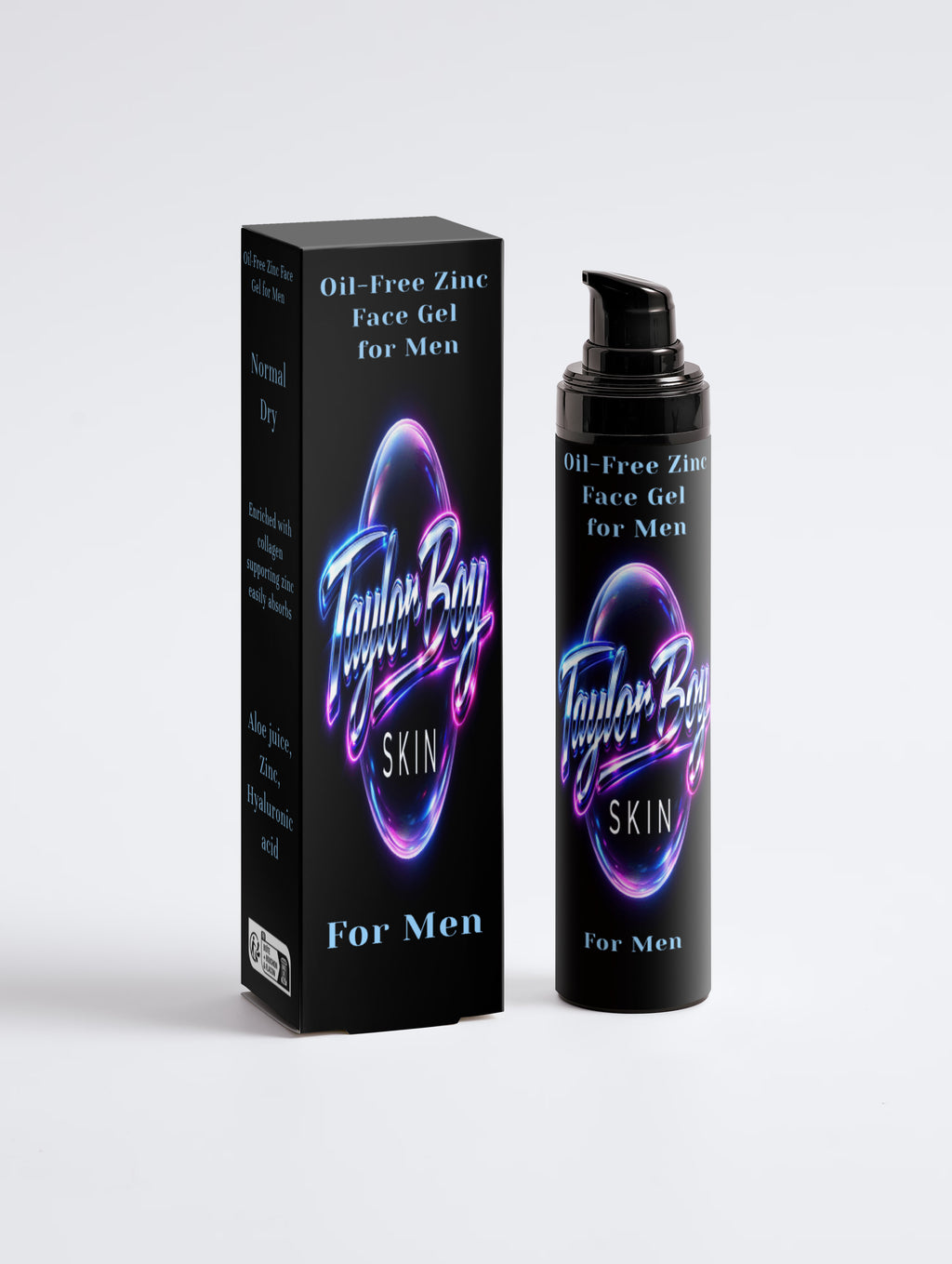 Taylor Boy Men’s Oil‑Free Face Gel — Fast‑Absorbing Zinc Moisturizer for Fresh, Youthful Skin