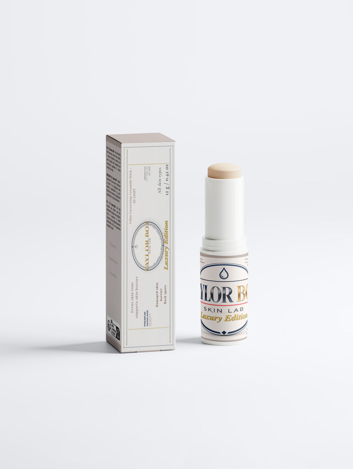 The 5‑Second Skin Fix — CC Ceramide Stick in Light by Taylor Boy -Color Correcting Ceramide Stick : 20 LIGHT