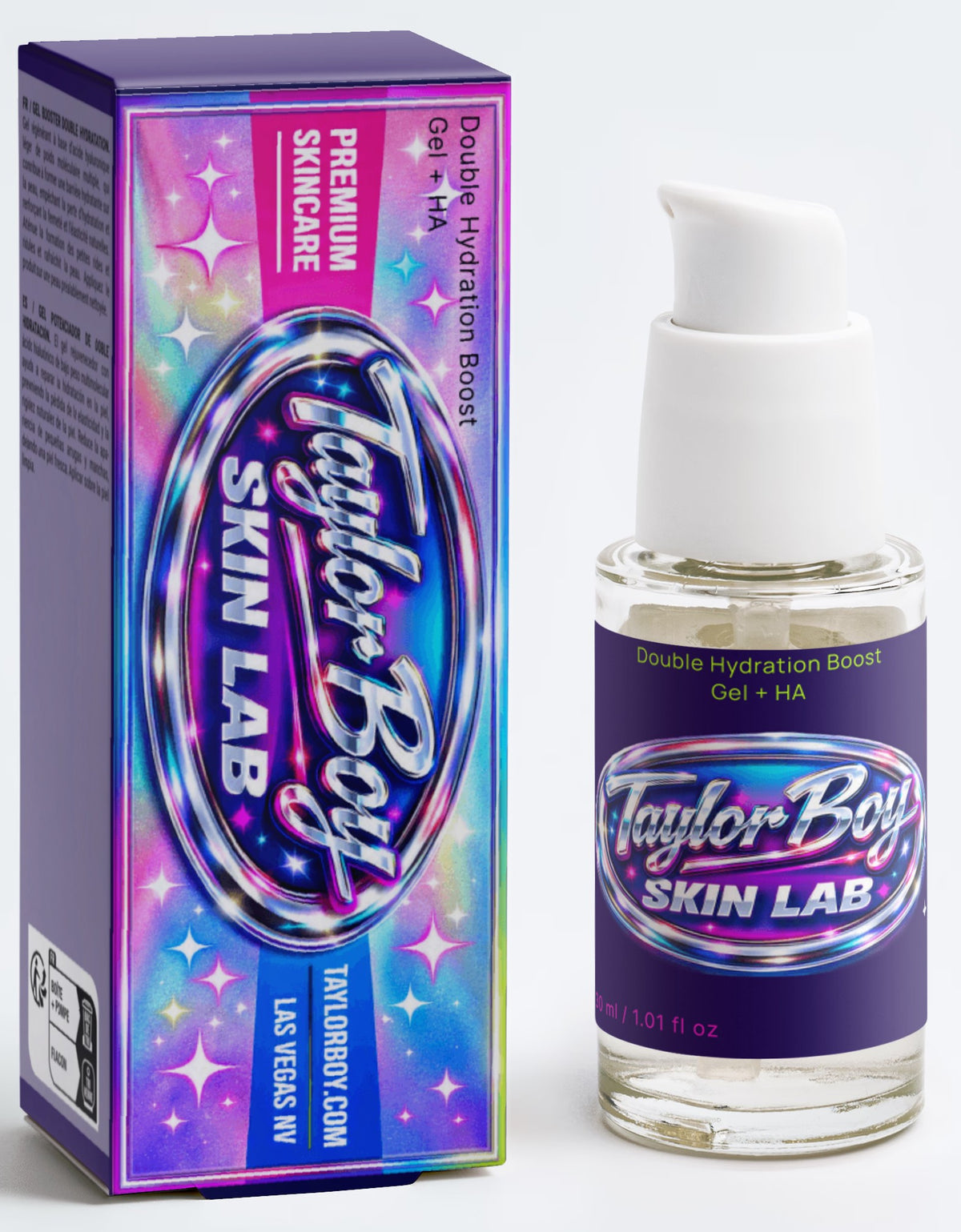 Taylor Boy Double Hydration Boost Gel + HA - Reduces the appearance of small lines and wrinkles, leaves skin refreshed.